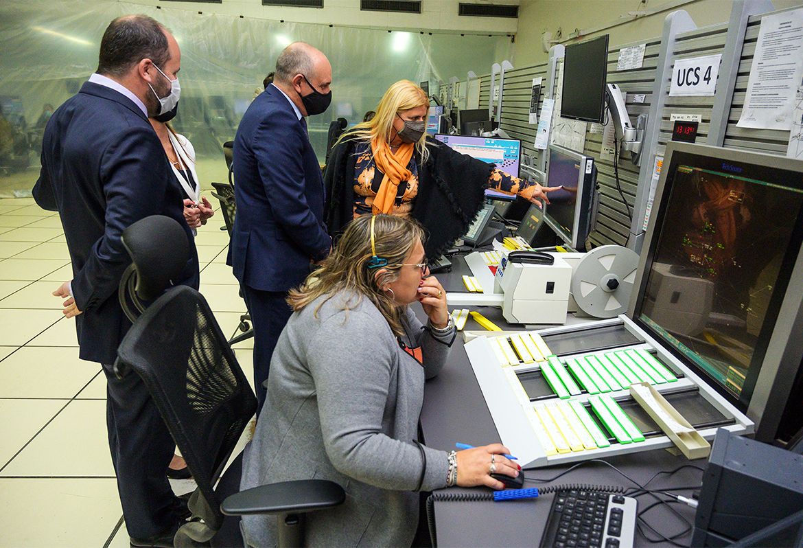 Visita del ministro a Ezeiza.